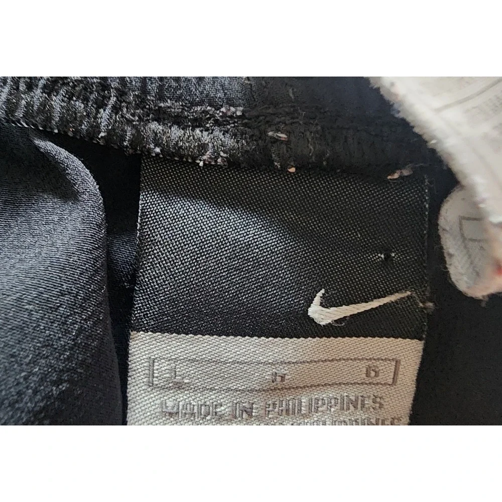 Nike Windbreaker Pants Mens Large Black Lightweight Zipper Ankle Nylon Vintage